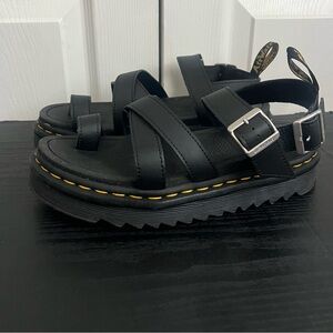 Dr. Martins Avry Hydro Leather Strap Toe Sandals